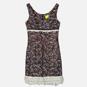 AYSHA TWEED DRESS WITH FRINGE